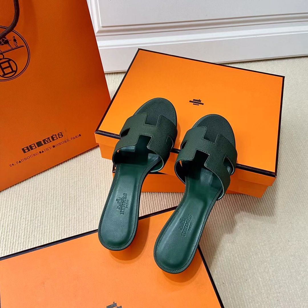 에르메스 올수공 오아시스 슬리퍼 샌들 앱송 25